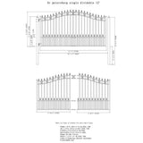 ALEKO St. Louis 12 ft. W x 6 ft. H Black Steel Single Slide Driveway with Gate Opener Fence Gate