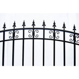 ALEKO St. Louis 12 ft. W x 6 ft. H Black Steel Single Slide Driveway with Gate Opener Fence Gate