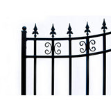 ALEKO St. Louis Style 12 ft. x 6 ft. Black Steel Single Swing Driveway Fence Gate
