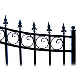 ALEKO London Style 14 ft. x 6 ft. Black Steel Dual Driveway Fence Gate