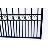 ALEKO London Style 14 ft. x 6 ft. Black Steel Single Slide Driveway Fence Gate