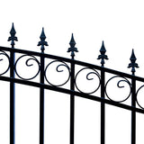 ALEKO London Style 14 ft. x 6 ft. Black Steel Single Slide Driveway Fence Gate