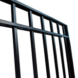ALEKO Madrid Style 14 ft. x 6 ft. Black Steel Single Slide Driveway Fence Gate