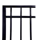 ALEKO Madrid Style 14 ft. x 6 ft. Black Steel Single Swing Driveway Fence Gate
