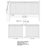 ALEKO Madrid Style 14 ft. x 6 ft. Black Steel Single Swing Driveway Fence Gate