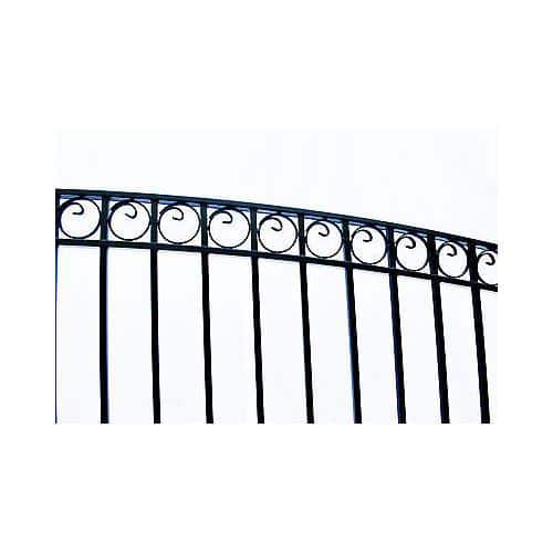 ALEKO Paris Style 14 ft. x 6 ft. Black Steel Dual Driveway Fence Gate