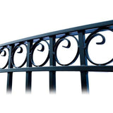 ALEKO Paris Style 14 ft. x 6 ft. Black Steel Single Slide Driveway Fence Gate