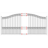 ALEKO Paris Style 14 ft. x 6 ft. Black Steel Single Slide Driveway Fence Gate