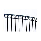 ALEKO Paris Style 14 ft. W x 6 ft. H Black Steel Single Slide Driveway with Gate Opener Fence Gate