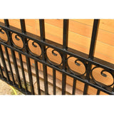 ALEKO Paris Style 14 ft. x 6 ft. Black Steel Metal Single Swing Driveway Fence Gate