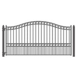 ALEKO Paris Style 14 ft. x 6 ft. Black Steel Metal Single Swing Driveway Fence Gate