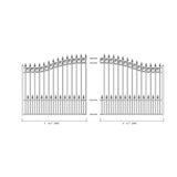 ALEKO Prague Style 14 ft. W x 6 ft. H Black Steel Single Slide Driveway with Gate Opener Fence Gate