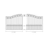 ALEKO St. Louis 14 ft. W x 6 ft. H Black Steel Single Slide Driveway with Gate Opener Fence Gate