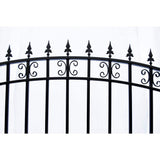 ALEKO St. Louis 14 ft. x 6 ft. Black Steel Single Swing Driveway Fence Gate