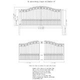 ALEKO St. Louis 14 ft. x 6 ft. Black Steel Single Swing Driveway Fence Gate