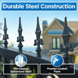 ALEKO Venice Style 14 ft. x 6 ft. Black Steel Dual Driveway Fence Gate