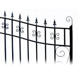 ALEKO Venice Style 14 ft. x 6 ft. Black Steel Dual Driveway Fence Gate