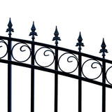 ALEKO London Style 16 ft. x 6 ft. Black Steel Dual Driveway Fence Gate