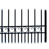 ALEKO London Style 16 ft. x 6 ft. Black Steel Single Slide Driveway Fence Gate