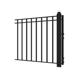 ALEKO Madrid 16 ft. x 6 ft. Black Steel Dual Driveway Fence Gate