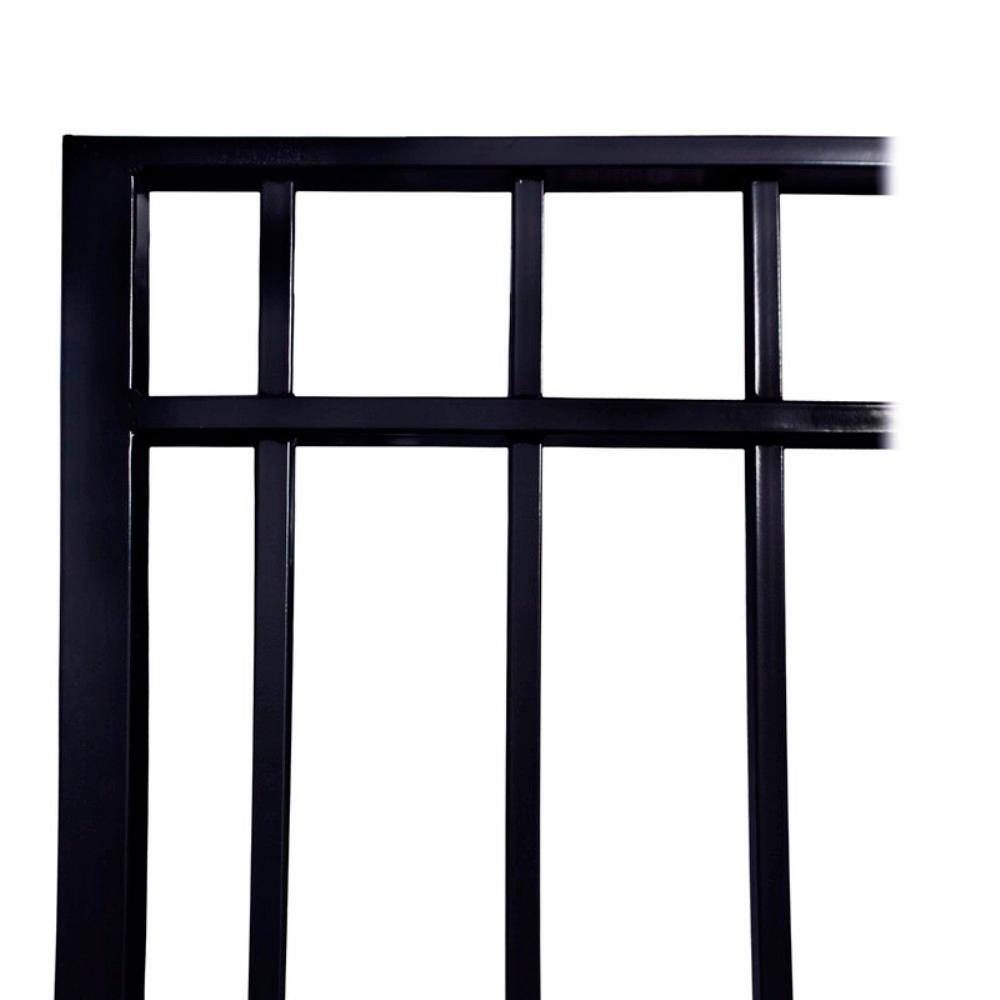ALEKO Madrid Style 16 ft. x 6 ft. Black Steel Single Slide Driveway Fence Gate