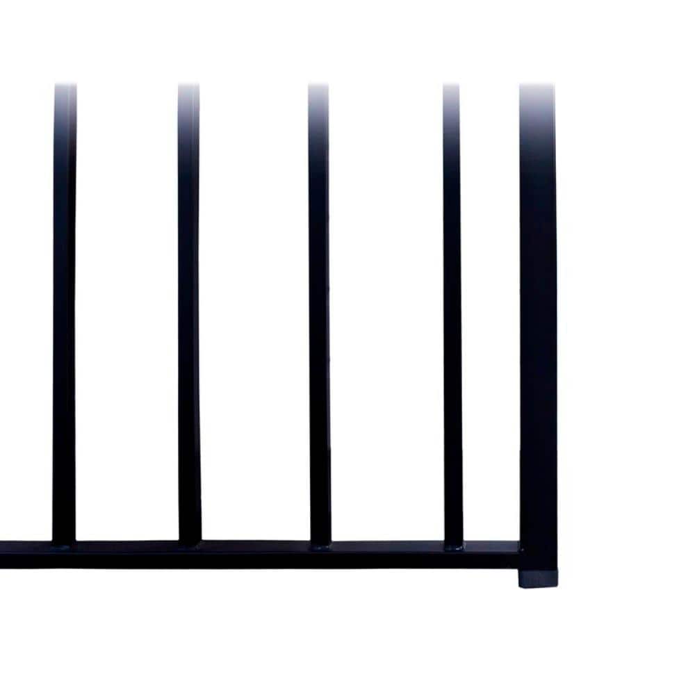 ALEKO Madrid Style 16 ft. x 6 ft. Black Steel Single Slide Driveway Fence Gate