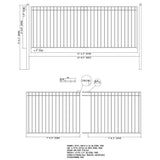 ALEKO Madrid Style 16 ft. x 6 ft. Black Steel Single Slide Driveway Fence Gate
