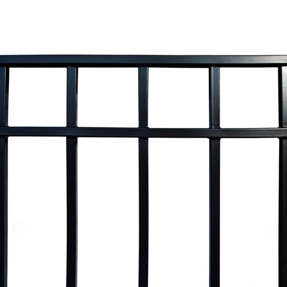 ALEKO Madrid Style 16 ft. x 6 ft. Black Steel Single Slide Driveway Fence Gate