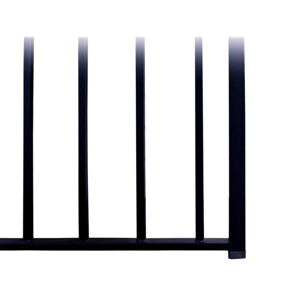 ALEKO Madrid Style 16 ft. x 6 ft. Black Steel Single Swing Driveway Fence Gate