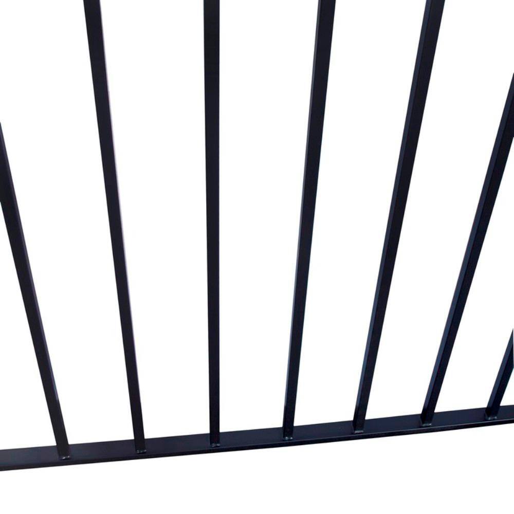ALEKO Madrid Style 16 ft. x 6 ft. Black Steel Single Swing Driveway Fence Gate