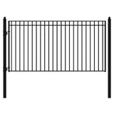ALEKO Madrid Style 16 ft. x 6 ft. Black Steel Single Swing Driveway Fence Gate
