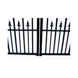ALEKO Munich Style 16 ft. x 6 ft. Black Steel Dual Driveway Fence Gate