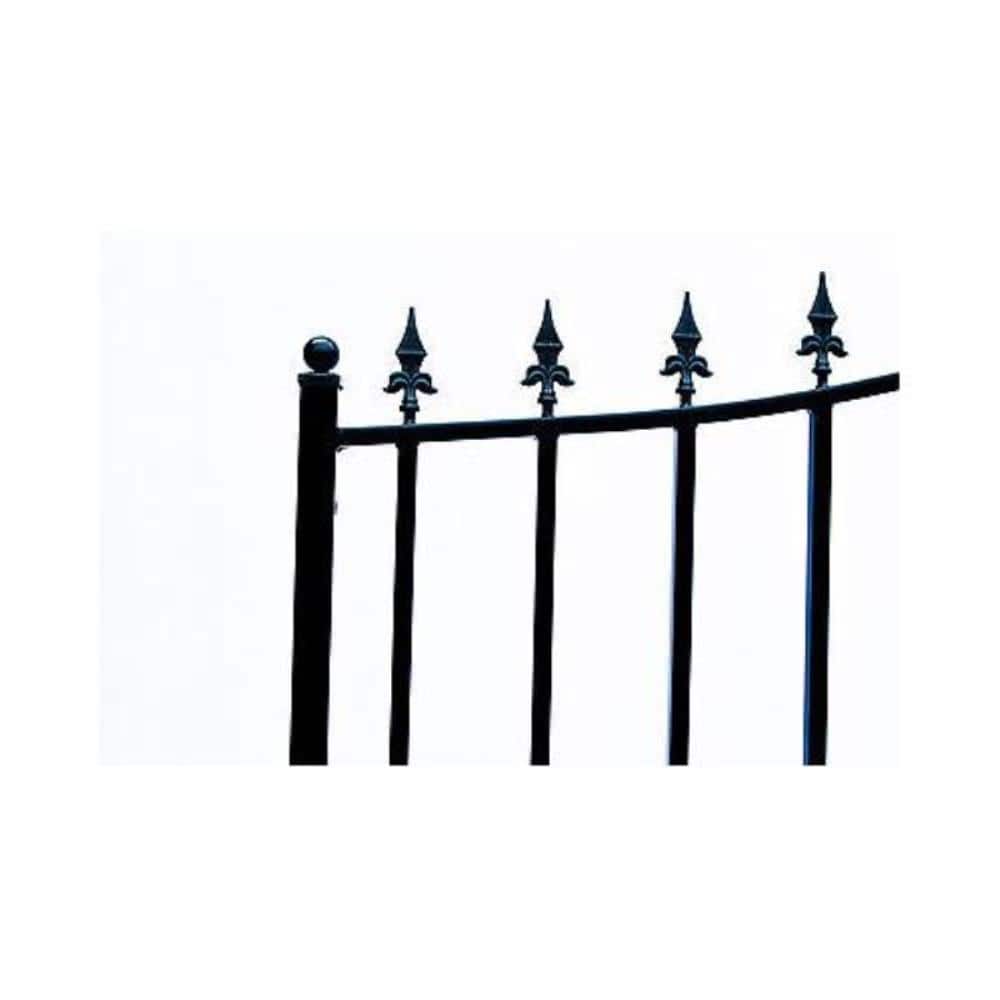 ALEKO Munich Style 16 ft. x 6 ft. Black Steel Dual Driveway Fence Gate