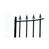 ALEKO Munich Style 16 ft. x 6 ft. Black Steel Dual Driveway Fence Gate
