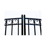 ALEKO Paris Style 16 ft. x 6 ft. Black Steel Dual Driveway Fence Gate