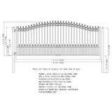 ALEKO Prague Style 16 ft. W x 6 ft. H Black Steel Single Slide Driveway with Gate Opener Fence Gate