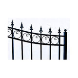 ALEKO Prague Style 16 ft. W x 6 ft. H Black Steel Single Slide Driveway with Gate Opener Fence Gate