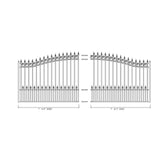 ALEKO Prague Style 16 ft. x 6 ft. Black Steel Single Swing Driveway Fence Gate