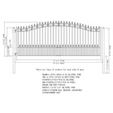 ALEKO St. Louis 16 ft. x 6 ft. Black Steel Single Swing Driveway Fence Gate
