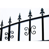 ALEKO Venice Style 16 ft. x 6 ft. Black Steel Dual Driveway Fence Gate