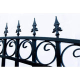 ALEKO London Style 18 ft. x 6 ft. Black Steel Single Slide Driveway Fence Gate