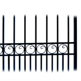 ALEKO London Style 18 ft. x 6 ft. Black Steel Single Slide Driveway Fence Gate