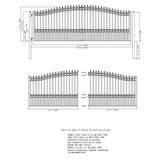 ALEKO London Style 18 ft. x 6 ft. Black Steel Single Slide Driveway Fence Gate