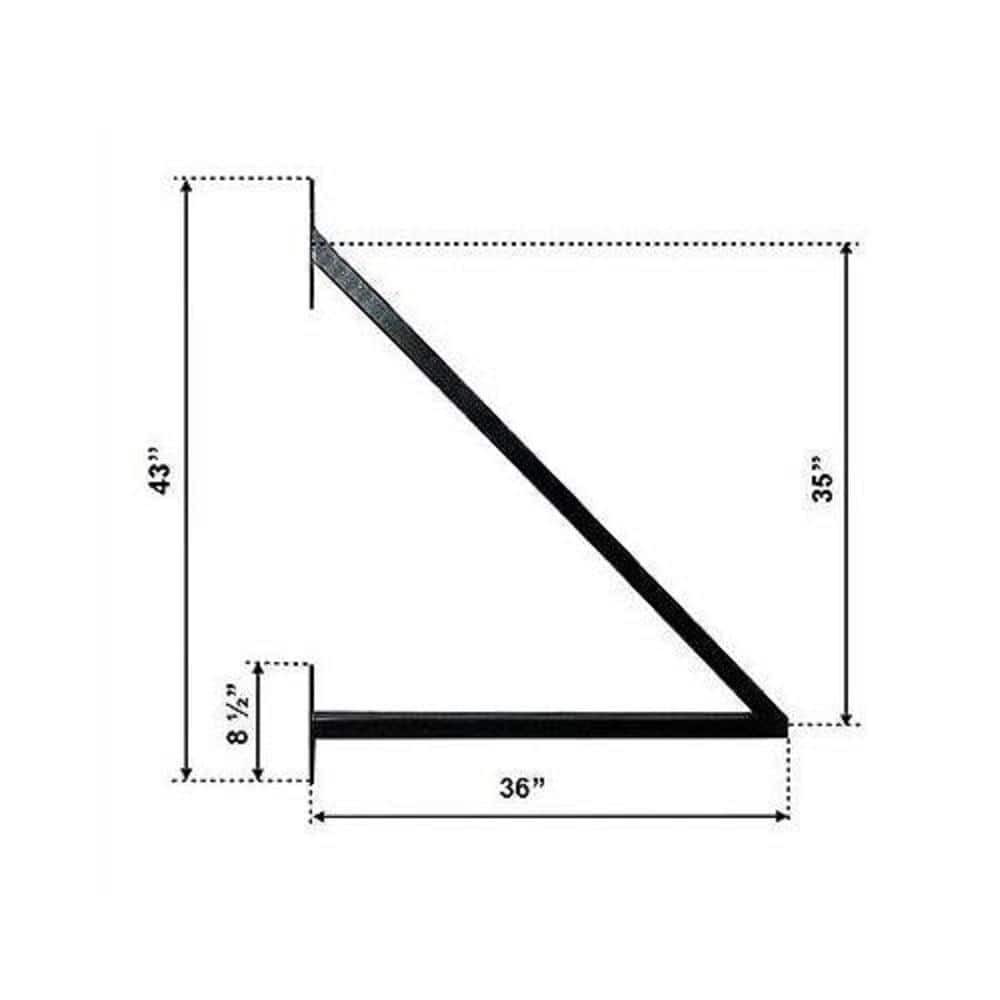 ALEKO London Style 18 ft. x 6 ft. Black Steel Single Slide Driveway Fence Gate