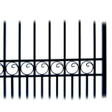 ALEKO London Style 18 ft. x 6 ft. Black Steel Single Swing Driveway Fence Gate