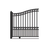 ALEKO Paris Style 18 ft. x 6 ft. Black Steel Single Slide Driveway Fence Gate