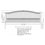 ALEKO Paris Style 18 ft. x 6 ft. Black Steel Single Slide Driveway Fence Gate