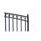 ALEKO Paris Style 18 ft. x 6 ft. Black Steel Single Swing Driveway Fence Gate