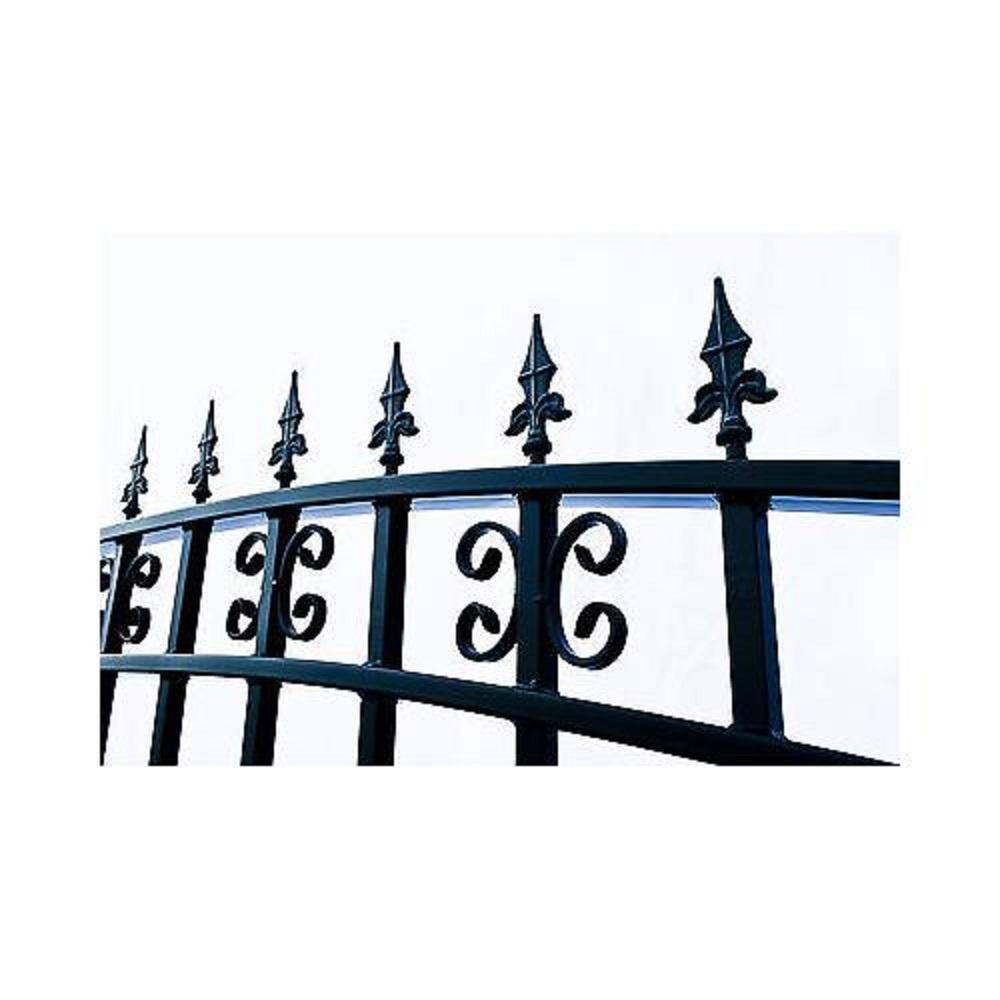 ALEKO St. Louis 18 ft. x 6 ft. Black Steel Single Slide Driveway Fence Gate