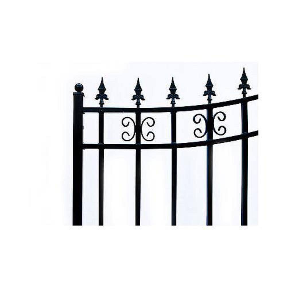 ALEKO St. Louis 18 ft. x 6 ft. Black Steel Single Slide Driveway Fence Gate